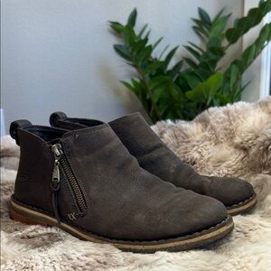 Ugg Australian Brown Leather Ankle Boots sz 8